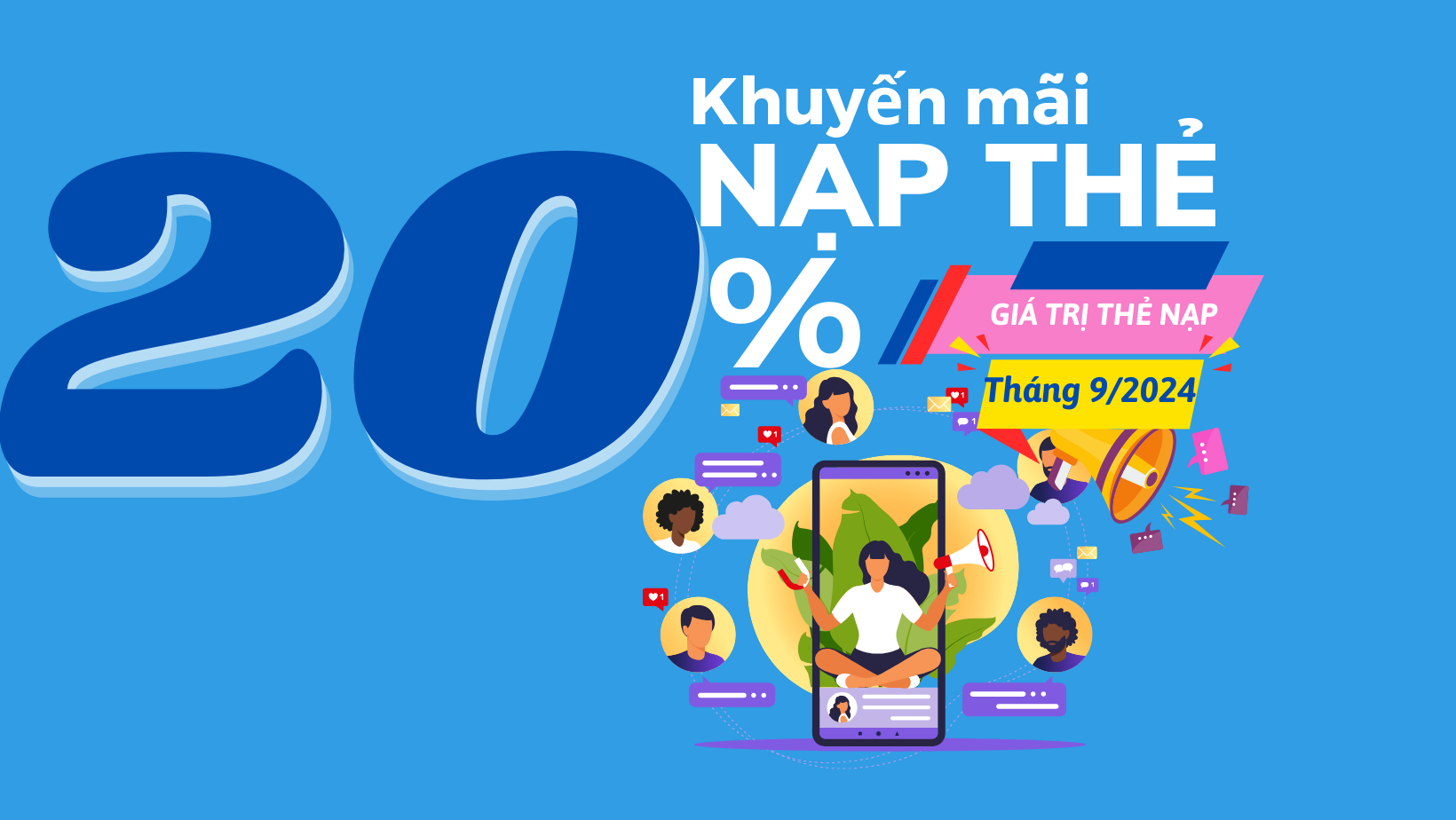 Cập nhật lịch khuyến mại nạp thẻ VinaPhone tháng 8/2024